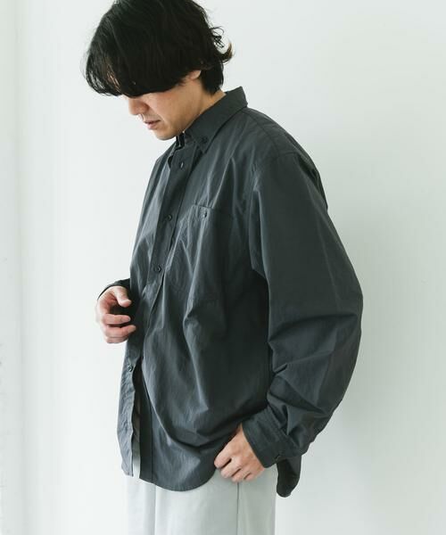 URBAN RESEARCH DOORS / アーバンリサーチ ドアーズ シャツ・ブラウス | ナイロンタッサー ボタンダウンロングスリーブシャツ | 詳細15