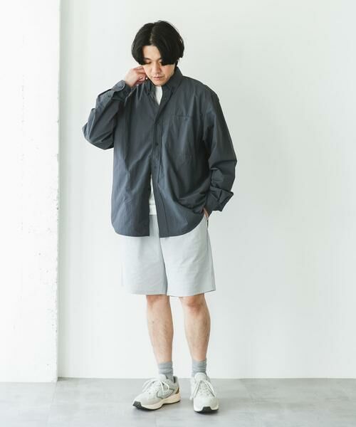 URBAN RESEARCH DOORS / アーバンリサーチ ドアーズ シャツ・ブラウス | ナイロンタッサー ボタンダウンロングスリーブシャツ | 詳細20