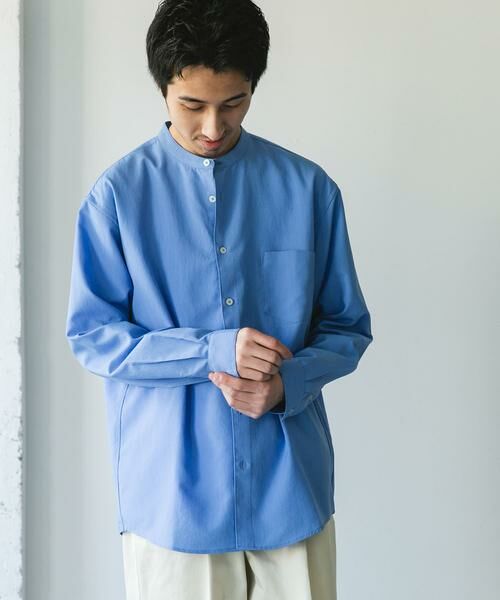 URBAN RESEARCH DOORS / アーバンリサーチ ドアーズ シャツ・ブラウス | 『WEB/一部店舗限定サイズ』『吸水速乾』セオアルファバンドカラーロングスリーブシャツ | 詳細2