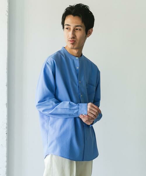 URBAN RESEARCH DOORS / アーバンリサーチ ドアーズ シャツ・ブラウス | 『WEB/一部店舗限定サイズ』『吸水速乾』セオアルファバンドカラーロングスリーブシャツ | 詳細3