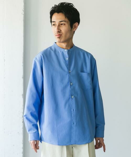 URBAN RESEARCH DOORS / アーバンリサーチ ドアーズ シャツ・ブラウス | 『WEB/一部店舗限定サイズ』『吸水速乾』セオアルファバンドカラーロングスリーブシャツ | 詳細4