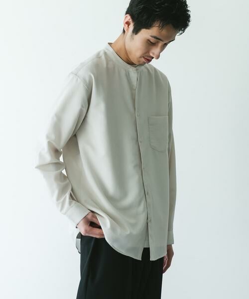 URBAN RESEARCH DOORS / アーバンリサーチ ドアーズ シャツ・ブラウス | 『WEB/一部店舗限定サイズ』『吸水速乾』セオアルファバンドカラーロングスリーブシャツ | 詳細20