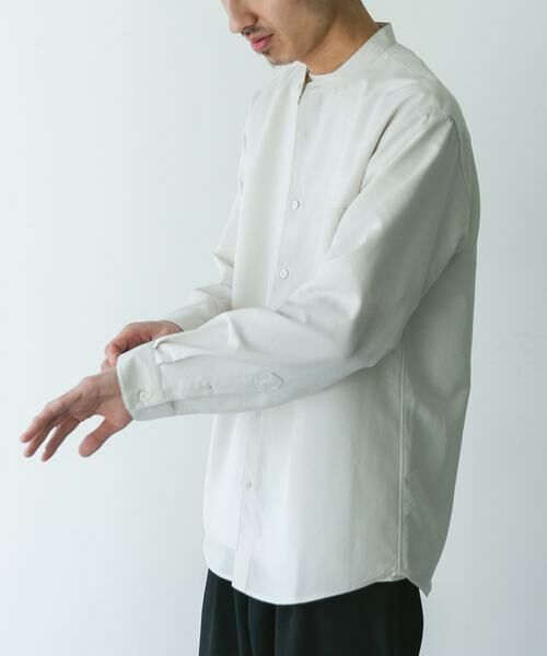 URBAN RESEARCH DOORS / アーバンリサーチ ドアーズ シャツ・ブラウス | 『WEB/一部店舗限定サイズ』『吸水速乾』セオアルファバンドカラーロングスリーブシャツ | 詳細21