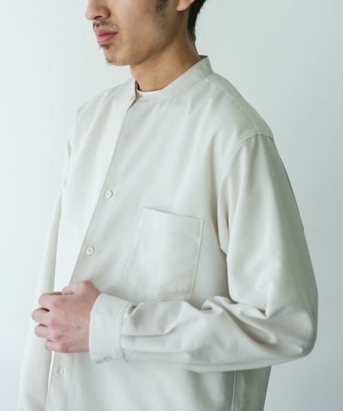 URBAN RESEARCH DOORS / アーバンリサーチ ドアーズ シャツ・ブラウス | 『WEB/一部店舗限定サイズ』『吸水速乾』セオアルファバンドカラーロングスリーブシャツ | 詳細22