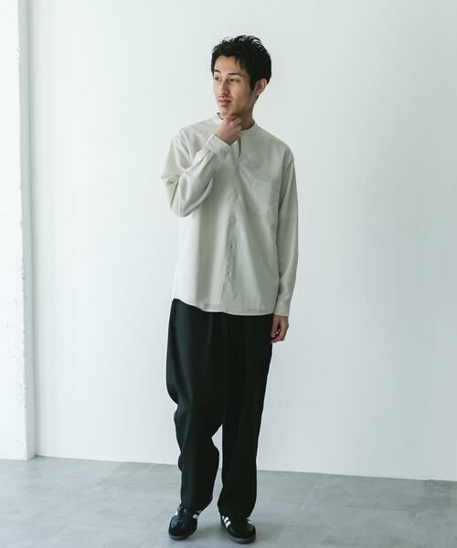 URBAN RESEARCH DOORS / アーバンリサーチ ドアーズ シャツ・ブラウス | 『WEB/一部店舗限定サイズ』『吸水速乾』セオアルファバンドカラーロングスリーブシャツ | 詳細23