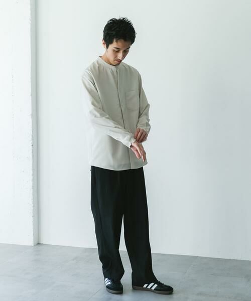 URBAN RESEARCH DOORS / アーバンリサーチ ドアーズ シャツ・ブラウス | 『WEB/一部店舗限定サイズ』『吸水速乾』セオアルファバンドカラーロングスリーブシャツ | 詳細24