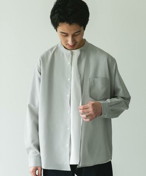 URBAN RESEARCH DOORS / アーバンリサーチ ドアーズ シャツ・ブラウス | 『WEB/一部店舗限定サイズ』『吸水速乾』セオアルファバンドカラーロングスリーブシャツ | 詳細27