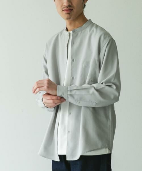 URBAN RESEARCH DOORS / アーバンリサーチ ドアーズ シャツ・ブラウス | 『WEB/一部店舗限定サイズ』『吸水速乾』セオアルファバンドカラーロングスリーブシャツ | 詳細28