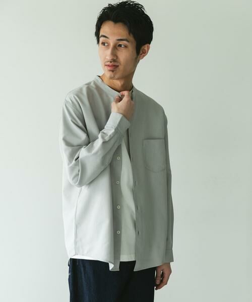 URBAN RESEARCH DOORS / アーバンリサーチ ドアーズ シャツ・ブラウス | 『WEB/一部店舗限定サイズ』『吸水速乾』セオアルファバンドカラーロングスリーブシャツ | 詳細30