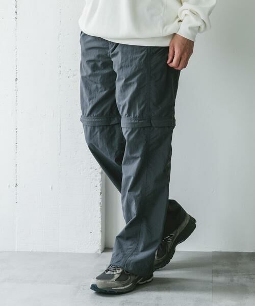 URBAN RESEARCH DOORS / アーバンリサーチ ドアーズ その他パンツ | ナイロンタッサー デタッチャブルパンツ(チャコールグレー)