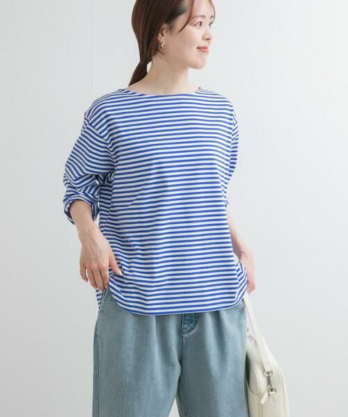 URBAN RESEARCH DOORS / アーバンリサーチ ドアーズ Tシャツ | ラウンドヘムボーダーロングTシャツ | 詳細2