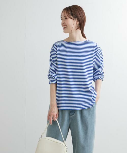 URBAN RESEARCH DOORS / アーバンリサーチ ドアーズ Tシャツ | ラウンドヘムボーダーロングTシャツ | 詳細5