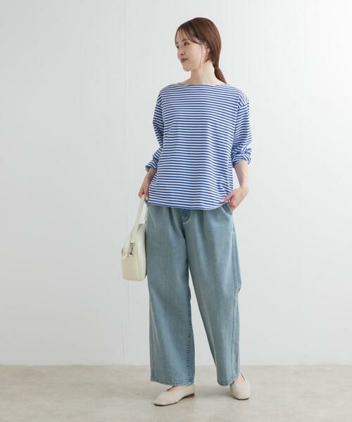 URBAN RESEARCH DOORS / アーバンリサーチ ドアーズ Tシャツ | ラウンドヘムボーダーロングTシャツ | 詳細7