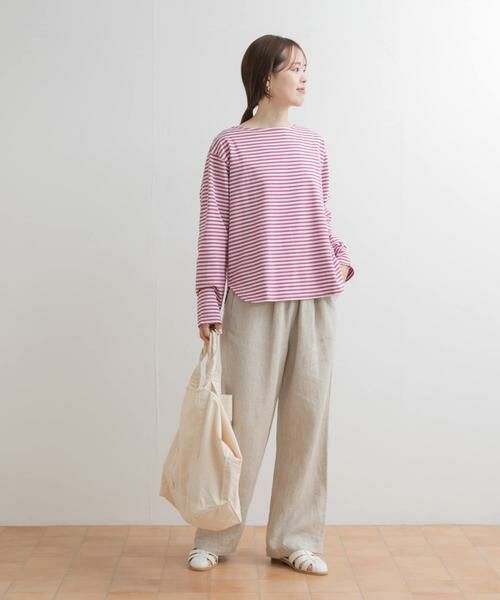 URBAN RESEARCH DOORS / アーバンリサーチ ドアーズ Tシャツ | ラウンドヘムボーダーロングTシャツ | 詳細23