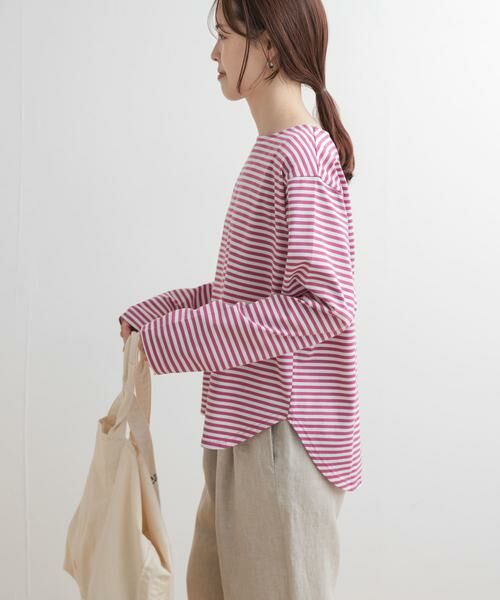 URBAN RESEARCH DOORS / アーバンリサーチ ドアーズ Tシャツ | ラウンドヘムボーダーロングTシャツ | 詳細17