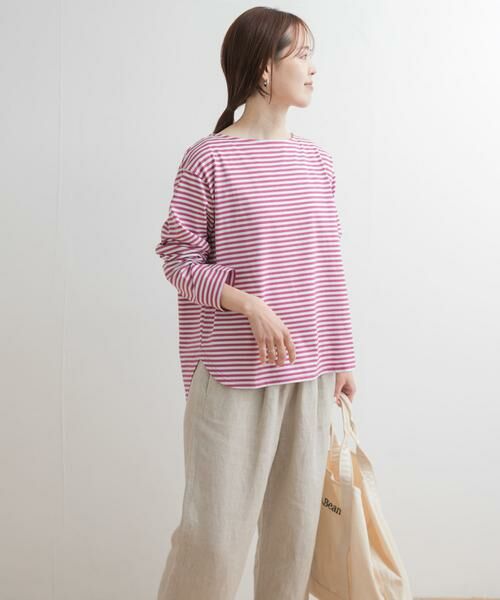 URBAN RESEARCH DOORS / アーバンリサーチ ドアーズ Tシャツ | ラウンドヘムボーダーロングTシャツ | 詳細20