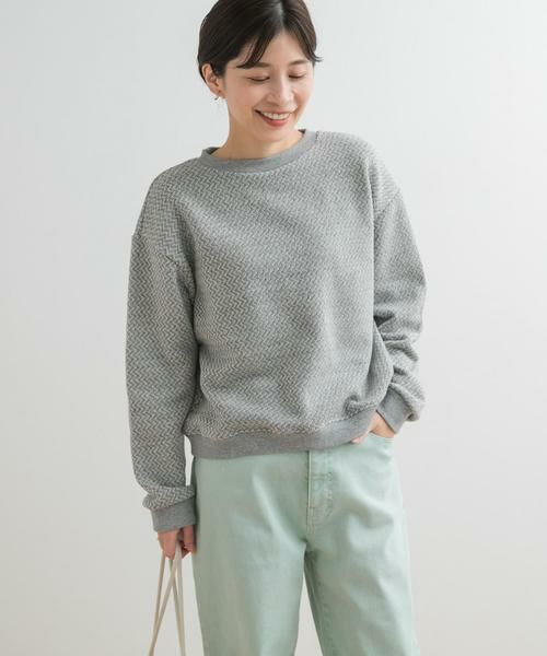 URBAN RESEARCH DOORS / アーバンリサーチ ドアーズ スウェット | ラフィージグザグインレイプルオーバー | 詳細1