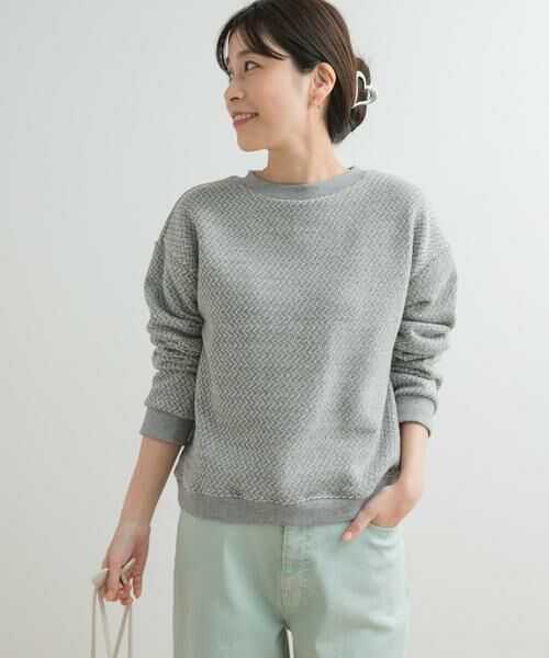 URBAN RESEARCH DOORS / アーバンリサーチ ドアーズ スウェット | ラフィージグザグインレイプルオーバー | 詳細4