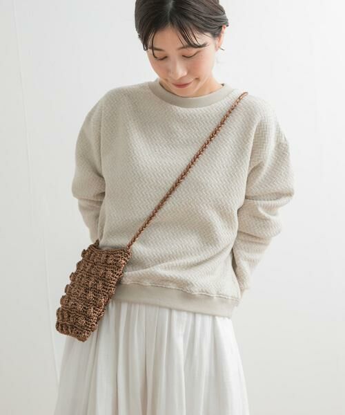 URBAN RESEARCH DOORS / アーバンリサーチ ドアーズ スウェット | ラフィージグザグインレイプルオーバー | 詳細12