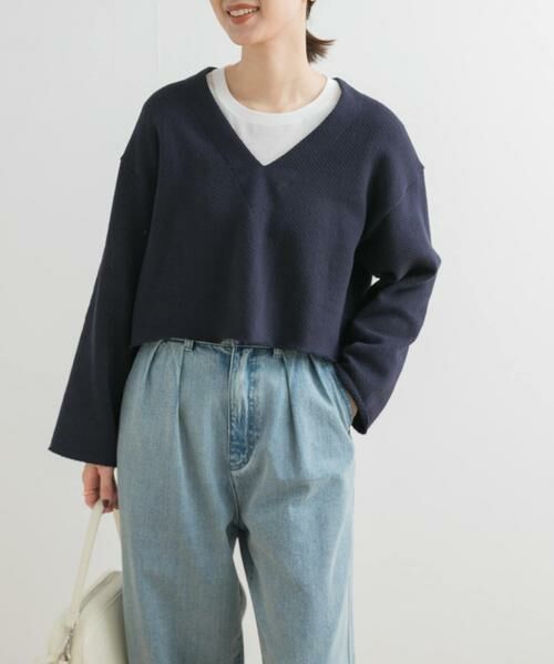 URBAN RESEARCH DOORS / アーバンリサーチ ドアーズ Tシャツ | ミドルインレイVネックプルオーバー | 詳細1