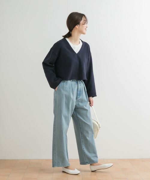 URBAN RESEARCH DOORS / アーバンリサーチ ドアーズ Tシャツ | ミドルインレイVネックプルオーバー | 詳細13