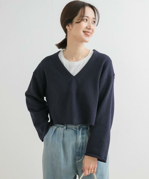 URBAN RESEARCH DOORS / アーバンリサーチ ドアーズ Tシャツ | ミドルインレイVネックプルオーバー | 詳細2