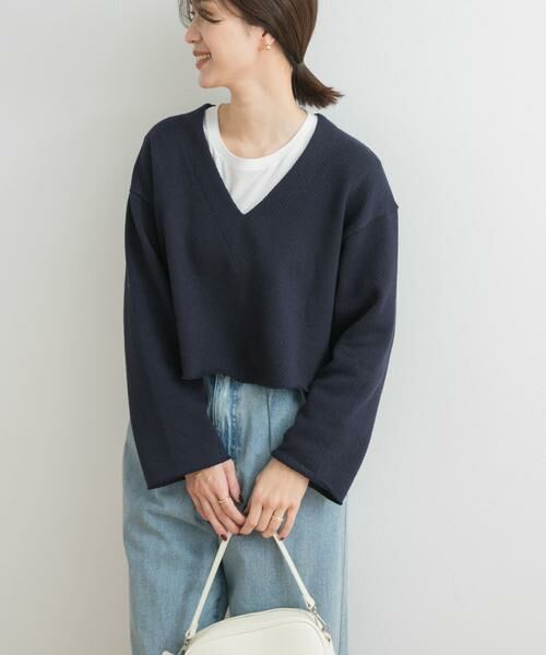 URBAN RESEARCH DOORS / アーバンリサーチ ドアーズ Tシャツ | ミドルインレイVネックプルオーバー | 詳細3