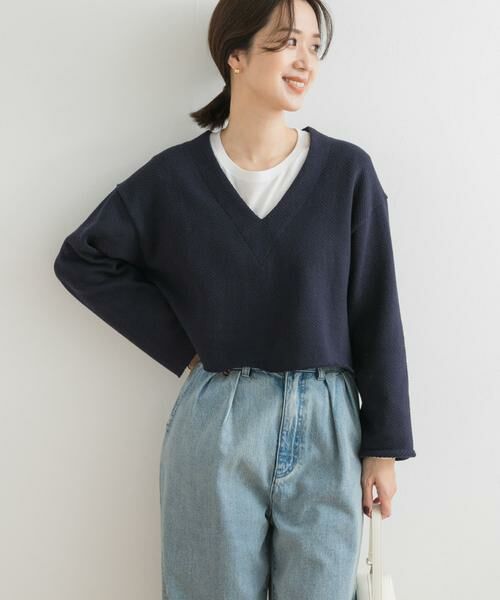 URBAN RESEARCH DOORS / アーバンリサーチ ドアーズ Tシャツ | ミドルインレイVネックプルオーバー | 詳細4