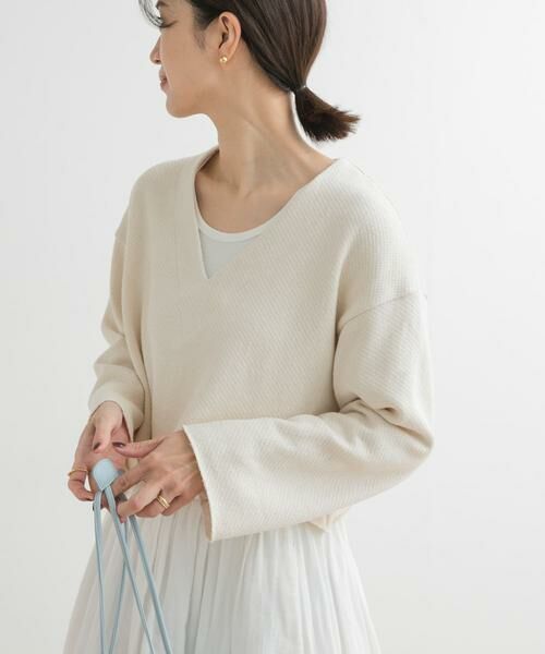 URBAN RESEARCH DOORS / アーバンリサーチ ドアーズ Tシャツ | ミドルインレイVネックプルオーバー | 詳細19