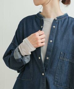 URBAN RESEARCH DOORS / アーバンリサーチ ドアーズ Tシャツ | リネン混シアーロングTシャツ