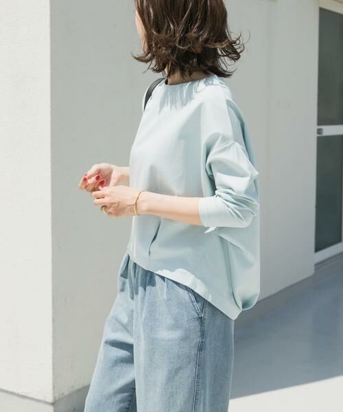 URBAN RESEARCH DOORS / アーバンリサーチ ドアーズ Tシャツ | コットンバックタック7分袖プルオーバー | 詳細1