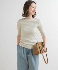 URBAN RESEARCH DOORS / アーバンリサーチ ドアーズ Tシャツ | 針抜き6分袖カットソー