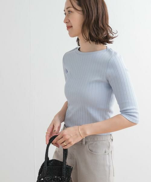 URBAN RESEARCH DOORS / アーバンリサーチ ドアーズ Tシャツ | 針抜き6分袖カットソー | 詳細1