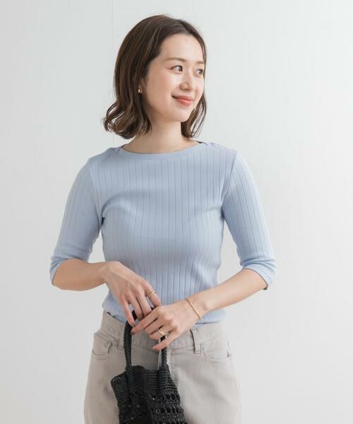 URBAN RESEARCH DOORS / アーバンリサーチ ドアーズ Tシャツ | 針抜き6分袖カットソー | 詳細8