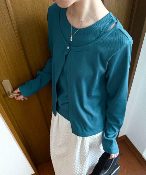 URBAN RESEARCH DOORS / アーバンリサーチ ドアーズ カーディガン・ボレロ | アメスリタンクトップセットカーディガン | 詳細2