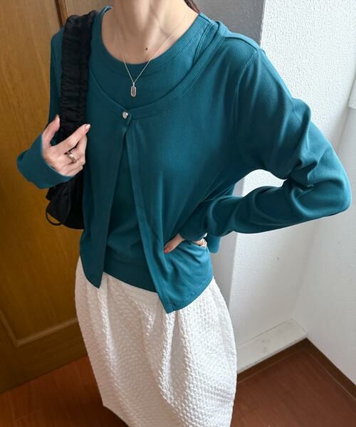 URBAN RESEARCH DOORS / アーバンリサーチ ドアーズ カーディガン・ボレロ | アメスリタンクトップセットカーディガン | 詳細3