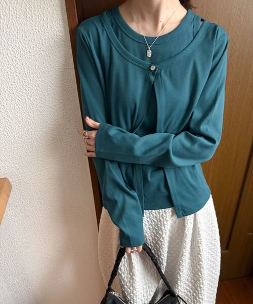 URBAN RESEARCH DOORS / アーバンリサーチ ドアーズ カーディガン・ボレロ | アメスリタンクトップセットカーディガン | 詳細4