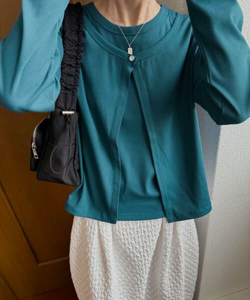 URBAN RESEARCH DOORS / アーバンリサーチ ドアーズ カーディガン・ボレロ | アメスリタンクトップセットカーディガン | 詳細6