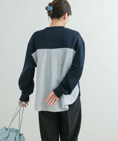 URBAN RESEARCH DOORS / アーバンリサーチ ドアーズ その他トップス | ダンボール布帛切替プルオーバー | 詳細11