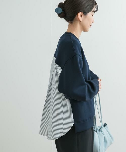 URBAN RESEARCH DOORS / アーバンリサーチ ドアーズ その他トップス | ダンボール布帛切替プルオーバー | 詳細12