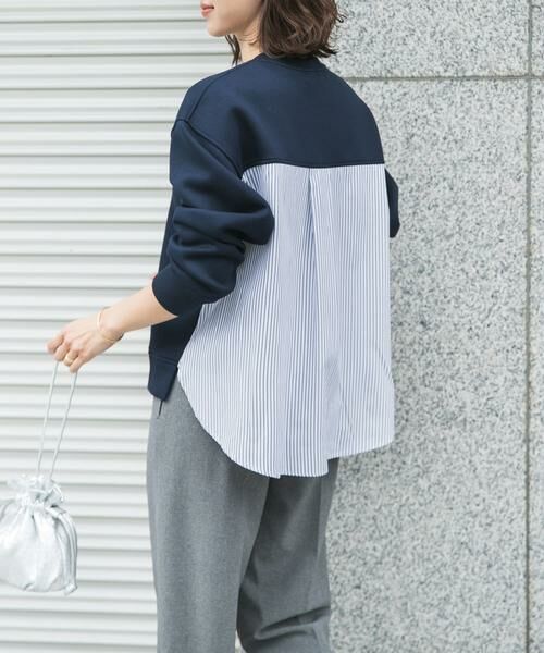 URBAN RESEARCH DOORS / アーバンリサーチ ドアーズ その他トップス | ダンボール布帛切替プルオーバー | 詳細2