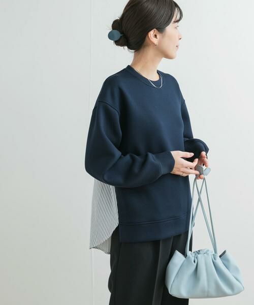 URBAN RESEARCH DOORS / アーバンリサーチ ドアーズ その他トップス | ダンボール布帛切替プルオーバー | 詳細9