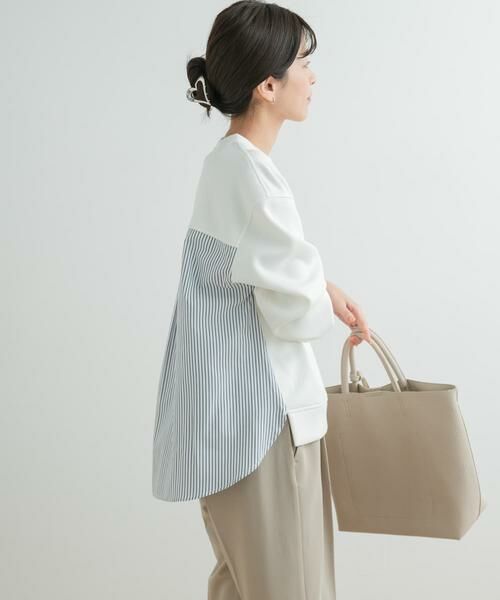 URBAN RESEARCH DOORS / アーバンリサーチ ドアーズ その他トップス | ダンボール布帛切替プルオーバー | 詳細23