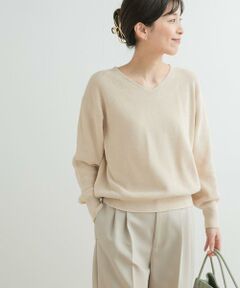 URBAN RESEARCH DOORS / アーバンリサーチ ドアーズ ニット・セーター | コットン畦Vネックニット