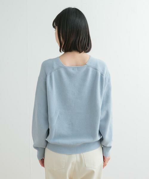 URBAN RESEARCH DOORS / アーバンリサーチ ドアーズ ニット・セーター | コットン畦Vネックニット | 詳細12