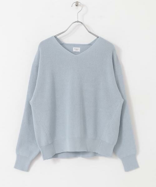 URBAN RESEARCH DOORS / アーバンリサーチ ドアーズ ニット・セーター | コットン畦Vネックニット | 詳細14