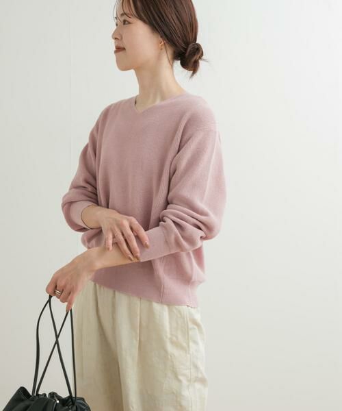 URBAN RESEARCH DOORS / アーバンリサーチ ドアーズ ニット・セーター | コットン畦Vネックニット | 詳細16