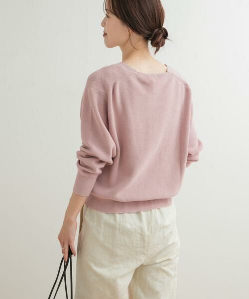 URBAN RESEARCH DOORS / アーバンリサーチ ドアーズ ニット・セーター | コットン畦Vネックニット | 詳細18