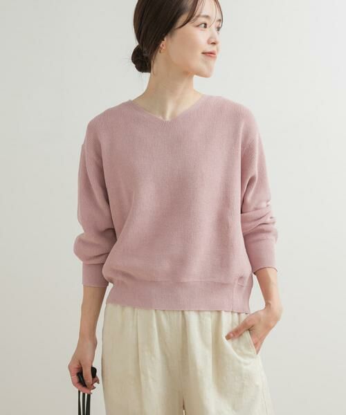 URBAN RESEARCH DOORS / アーバンリサーチ ドアーズ ニット・セーター | コットン畦Vネックニット | 詳細20