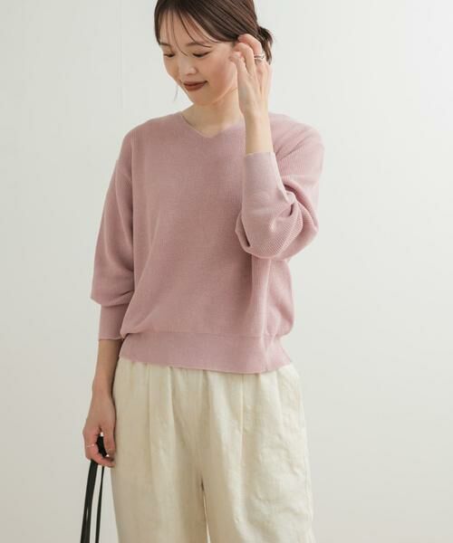 URBAN RESEARCH DOORS / アーバンリサーチ ドアーズ ニット・セーター | コットン畦Vネックニット | 詳細22